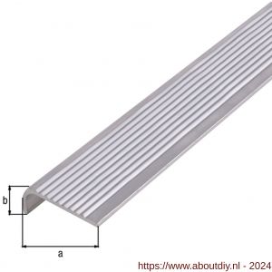 GAH Alberts trapbeschermingslijst aluminium blank 25x6x2 mm 1 m - A51501517 - afbeelding 2