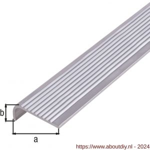 GAH Alberts trapbeschermingslijst aluminium blank 40x15x2 mm 1 m - A51501501 - afbeelding 2