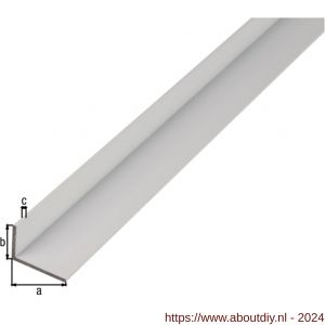 GAH Alberts hoekprofiel aluminium wit 20x10x1,5 mm 2,6 m - A51501010 - afbeelding 2