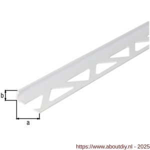 GAH Alberts afsluitprofiel tegels PVC wit 8 mm 2,5 m - A51500679 - afbeelding 2