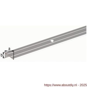 GAH Alberts trapbeschermingslijst aluminium zilver geeloxeerd 24,5x10x1,5 mm 1 m - A51501519 - afbeelding 2