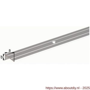 GAH Alberts trapbeschermingslijst aluminium zilver geeloxeerd 24,5x10x1,5 mm 1 m - A51501519 - afbeelding 2