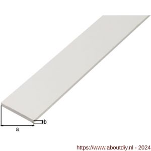 GAH Alberts platte stang PVC wit 50x3 mm 2 m - A51501237 - afbeelding 2