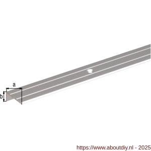 GAH Alberts trapbeschermingslijst aluminium zilver geeloxeerd 24,5x20x1,5 mm 2 m - A51501528 - afbeelding 2