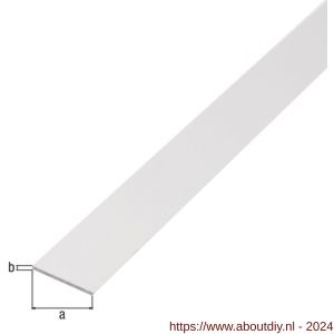 GAH Alberts platte stang aluminium wit 20x2 mm 2,6 m - A51501200 - afbeelding 2