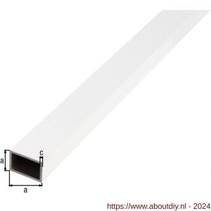 GAH Alberts rechthoekige buis aluminium wit 30x20x2 mm 2,6 m - A51500859 - afbeelding 2