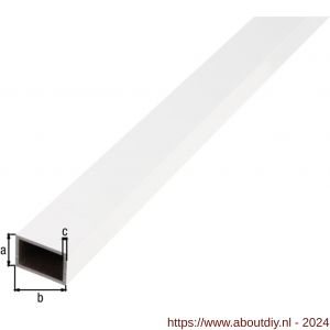 GAH Alberts rechthoekige buis aluminium wit 40x20x2 mm 2,6 m - A51500860 - afbeelding 2
