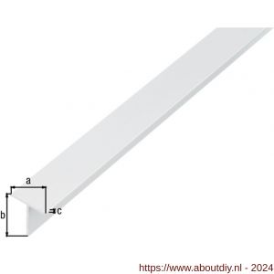 GAH Alberts T-profiel aluminium wit 25x25x2 mm 2,6 m - A51501325 - afbeelding 2