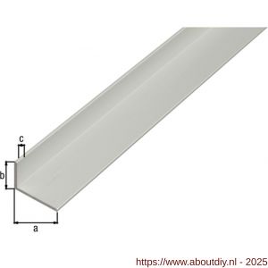 GAH Alberts hoekprofiel aluminium zilver 40x10x2 mm 2,6 m - A51501015 - afbeelding 2