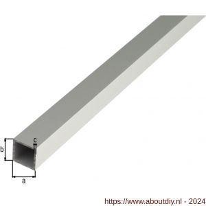 GAH Alberts vierkante buis aluminium zilver 20x20x1,5 mm 2,6 m - A51500876 - afbeelding 2