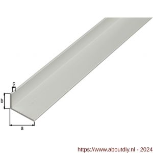 GAH Alberts hoekprofiel aluminium zilver 15x10x1,5 mm 2,6 m - A51501016 - afbeelding 2