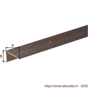 GAH Alberts trapbeschermingslijst aluminium brons geeloxeerd 45x23x2,7 mm 1 m - A51501534 - afbeelding 2