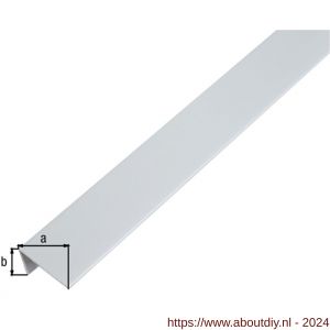 GAH Alberts hoekprofiel PVC aluminium grijs 25x15x1 mm 1 m - A51501053 - afbeelding 2