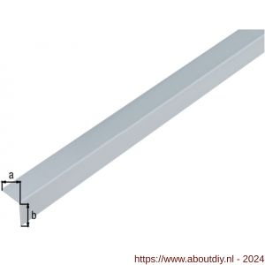 GAH Alberts hoekprofiel PVC aluminium grijs 25x15x1 mm 2,6 m - A51501054 - afbeelding 2