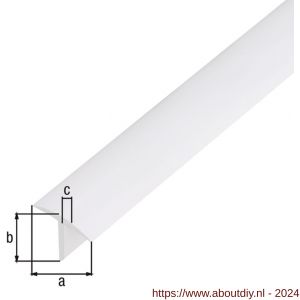 GAH Alberts T-profiel PVC wit 25x18x2 mm 2,6 m - A51501326 - afbeelding 2