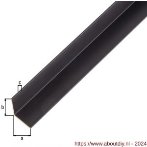 GAH Alberts hoekprofiel aluminium zwart 15x15x1 mm 1 m - A51501113 - afbeelding 2