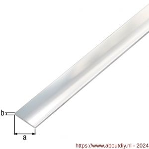 GAH Alberts platte stang zelfklevend aluminium chroom 15x2 mm 2 m - A51500682 - afbeelding 2