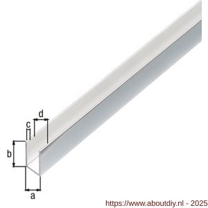 GAH Alberts U-profiel aluminium chroom 15x10x15x1 mm 1 m - A51501409 - afbeelding 2