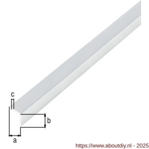 GAH Alberts hoekprofiel zelfklevend aluminium chroom 10x10x1 mm 1 m - A51500762 - afbeelding 2