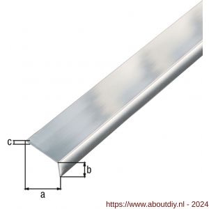 GAH Alberts hoekprofiel zelfklevend aluminium chroom 15x10x1 mm 1 m - A51501018 - afbeelding 2