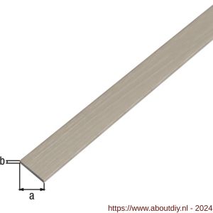 GAH Alberts platte stang zelfklevend aluminium RVS optiek donker 20x2 mm 1 m - A51500685 - afbeelding 2