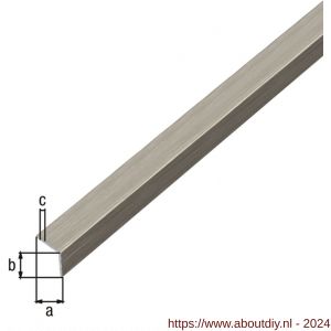 GAH Alberts hoekprofiel zelfklevend aluminium RVS optiek donker 15x15 mm 1 m - A51500767 - afbeelding 2