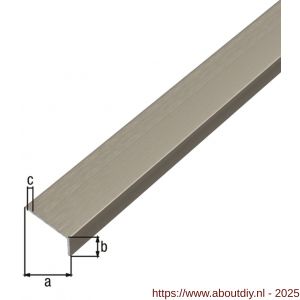 GAH Alberts hoekprofiel zelfklevend aluminium RVS optiek donker 20x10x1 mm 1 m - A51501022 - afbeelding 2