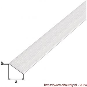 GAH Alberts platte stang zelfklevend aluminium RVS optiek licht 20x2 mm 2 m - A51500690 - afbeelding 2
