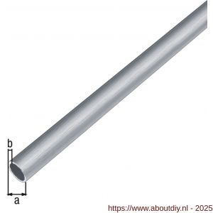 GAH Alberts ronde buis aluminium RVS optiek licht 15x1 mm 2 m - A51500820 - afbeelding 2