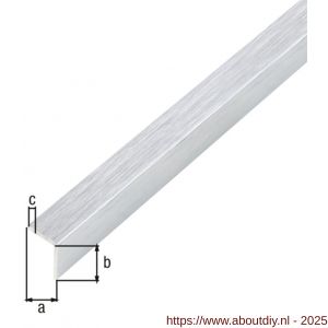 GAH Alberts hoekprofiel zelfklevend aluminium RVS optiek licht 10x10x1 mm 1 m - A51500769 - afbeelding 2