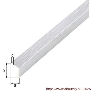 GAH Alberts hoekprofiel zelfklevend aluminium RVS optiek licht 15x15x1 mm 1 m - A51500771 - afbeelding 2