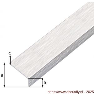 GAH Alberts hoekprofiel zelfklevend aluminium RVS optiek licht 15x10x1 mm 1 m - A51501023 - afbeelding 2