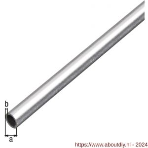 GAH Alberts ronde buis aluminium kogelgestraald zilver 8x1 mm 1 m - A51500821 - afbeelding 2