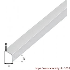 GAH Alberts hoekprofiel zelfklevend aluminium kogelgestraald zilver 10x10x1 mm 1 m - A51500777 - afbeelding 2