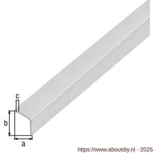 GAH Alberts hoekprofiel zelfklevend aluminium kogelgestraald zilver 15x15x1 mm 1 m - A51500778 - afbeelding 2