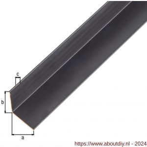 GAH Alberts hoekprofiel aluminium zwart 20x20x1 mm 1 m - A51501114 - afbeelding 2