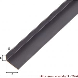 GAH Alberts hoekprofiel aluminium zwart 20x10x1 mm 2 m - A51501118 - afbeelding 2