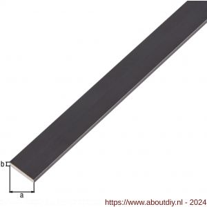 GAH Alberts platte stang aluminium zwart 15x2 mm 2 m - A51501210 - afbeelding 2