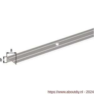 GAH Alberts trapbeschermingslijst geboord aluminium zilver geeloxeerd 24,5x10 mm 1 m SB - A51501514 - afbeelding 2