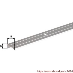 GAH Alberts trapbeschermingslijst geboord aluminium zilver geeloxeerd 24,5x20 mm 1 m SB - A51501515 - afbeelding 2