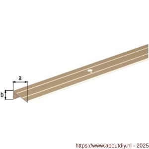 GAH Alberts trapbeschermingslijst geboord aluminium zandkleur geeloxeerd 24,5x20 mm 1 m SB - A51501512 - afbeelding 2