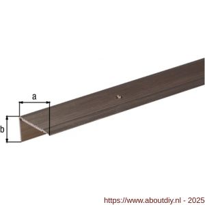 GAH Alberts trapbeschermingslijst geboord aluminium RVS geeloxeerd 43x23 mm 1 m SB - A51501510 - afbeelding 2