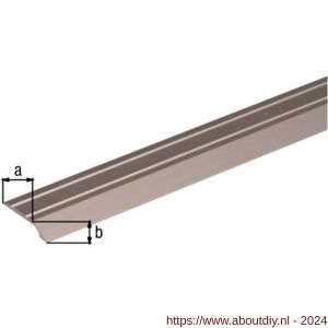 GAH Alberts compensatieprofiel zelfklevend aluminium RVS geeloxeerd 30x4 mm 0,9 m SB - A51500664 - afbeelding 2