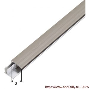 GAH Alberts afsluitprofiel Duo aluminium RVS geeloxeerd 22 mm 1 m SB - A51500654 - afbeelding 2