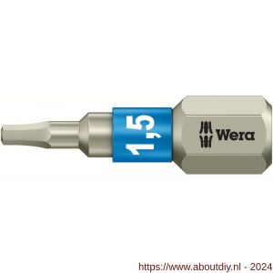 Wera 3840/1 TS zeskant bit Hex-Plus inbus RVS 1.5x25 mm - A227402376 - afbeelding 1