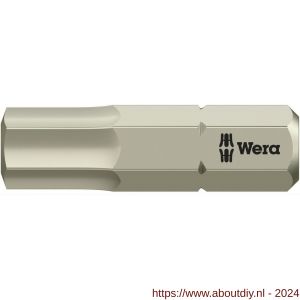 Wera 3840/1 TS zeskant bit Hex-Plus inbus RVS 6x25 mm - A227402382 - afbeelding 1