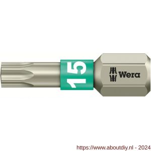 Wera 3867/1 TS Torx bit RVS TX 15x25 mm - A227402359 - afbeelding 1