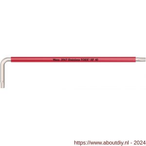 Wera 3967 SXL HF Torx stiftsleutel Multicolour vasthoudfunctie lang RVS TX 40x224 mm - A227400933 - afbeelding 1
