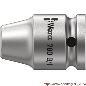 Wera 780 B 3/8 inch bit adapter artikelnummer 780 B/1-S 1/4 inch x 30 mm - A227403363 - afbeelding 1