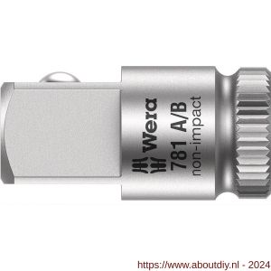 Wera 781 A 1/4 inch dopsleutel adapter 781 A/B 3/8 inch x 25.2 mm x 1/4 inch - A227403704 - afbeelding 1